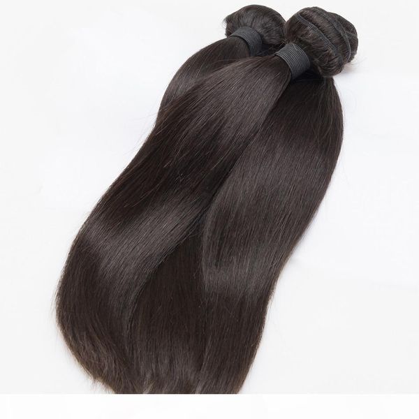 

8a brazilian virgin hair straight human hair weave 3 bundles straight virgin hair products brazilian straight bundles, Black