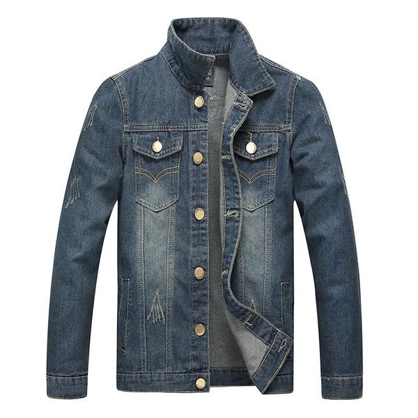 

men's jackets casual men denim jacket turn-down collar winter slim mens clothing, Black;brown