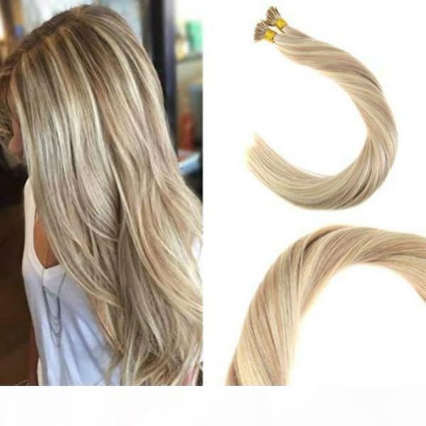 

balayage human hair i tip extensions 18 613# i tip fusion prebonded hair extensions stick keratin i tip hair 100g quality of the, Black