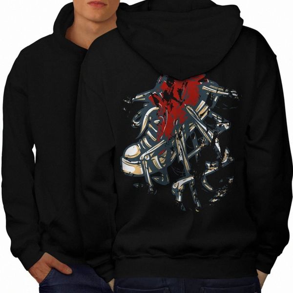 

wellcoda shoe swag urban fashion mens hoodie, high printed on the jumpers back x3su#, Black