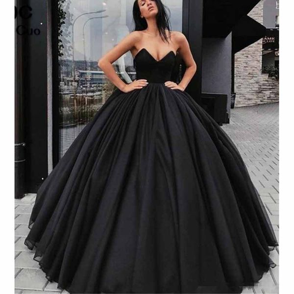 

2020 new bride qi di v-neck pompous dress looks thin, slim, dreamy and luxurious, Black