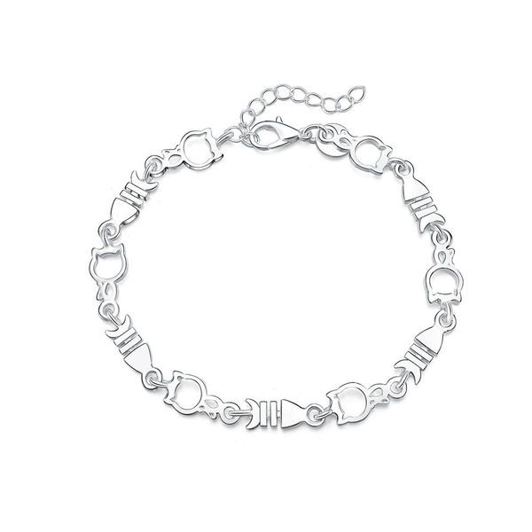 

new arrive beautiful women bracelet noble fish chain fashion wedding party silver cute lady nice bracelet jewelry lh011 h jllfaq, Black