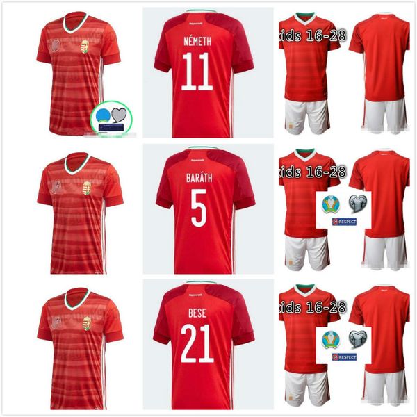 

2020 2021 hungary soccer jerseys home red 20 21 national team dominik szoboszlai willi orban tamás kadar football uniform shirts jersey, Black;yellow