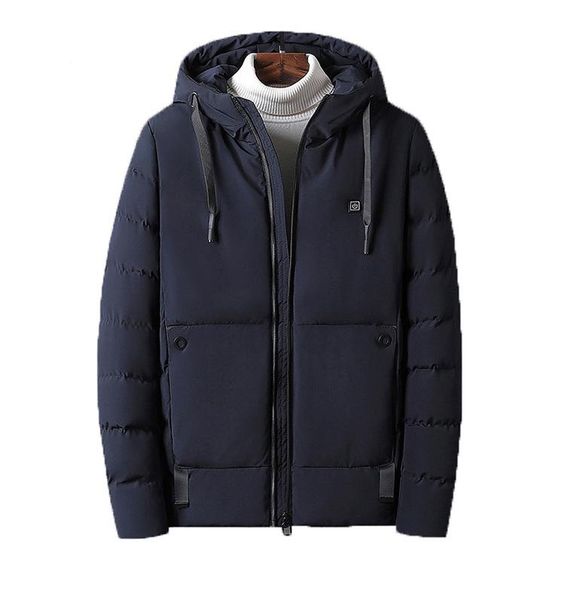 

heating jacket usb three-speed thermostat men's cotton clothing electric heated jacket thick camping tourism thermal coat, Gray;blue