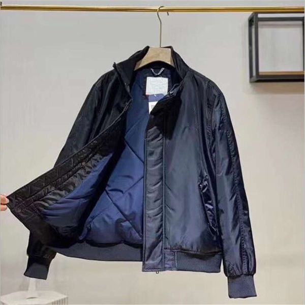

winter and autumn new european and american formal wear business casual men's thick embroidery padded jacket keep warm navy black size, Black;brown