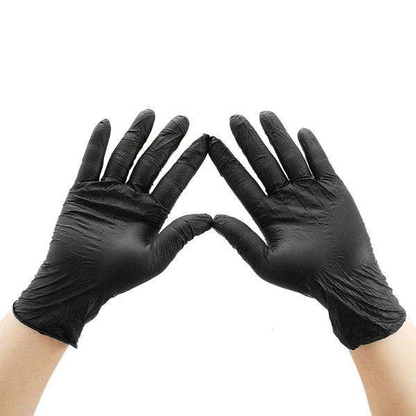 

factory7apa100pcs disposable isolate nitrile protective oil gloves powder-bacteria dust droplets glove personal hea