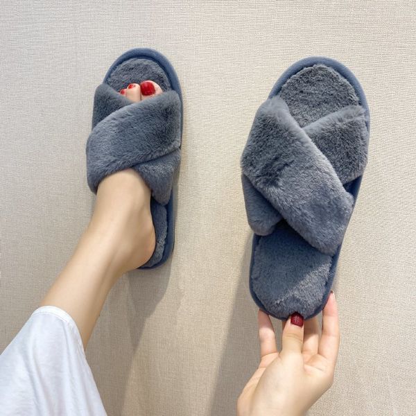 

beige heeled sandals rubber flip flops big size flock shoes woman's slippers shallow raccoon fur slides black hawaiian soft y1202