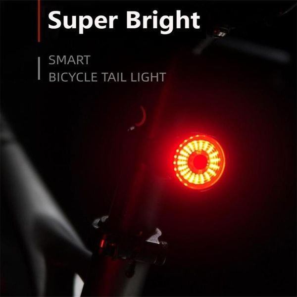 

twooc bicycle intelligent sensor brake lights cycling bike taillight usb charging mtb road waterproof rear bike light