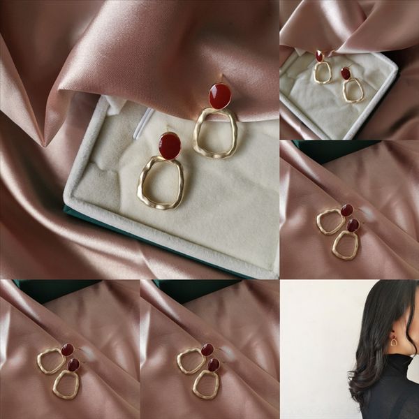 

bai selling natural copper gemstone womens handmade earring jewelry diac gold stud earring 925 sier plated earring, Golden