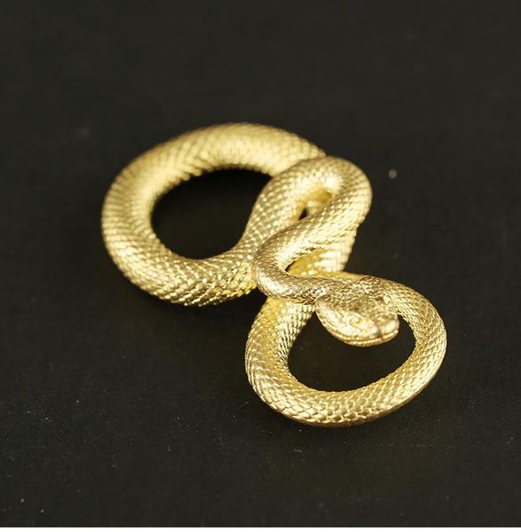 

vintage handmade brass zodiac snake diy keychain ring pendant python ornament miniature fitting keychain pendant a0293