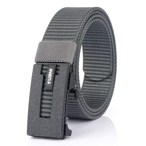 

brand fashion nylon men alloy automatic buckle casual canvas trousers belt tank pattern new designer belts male waist strap, Black;brown