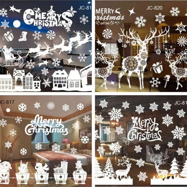 

christmas shop window decoration wall removable stickers merry christmas bells deer stickers wall home decoration xmas new year wmturo