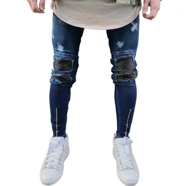 

2020 fashion men skinny jeans casual jeans1, Blue