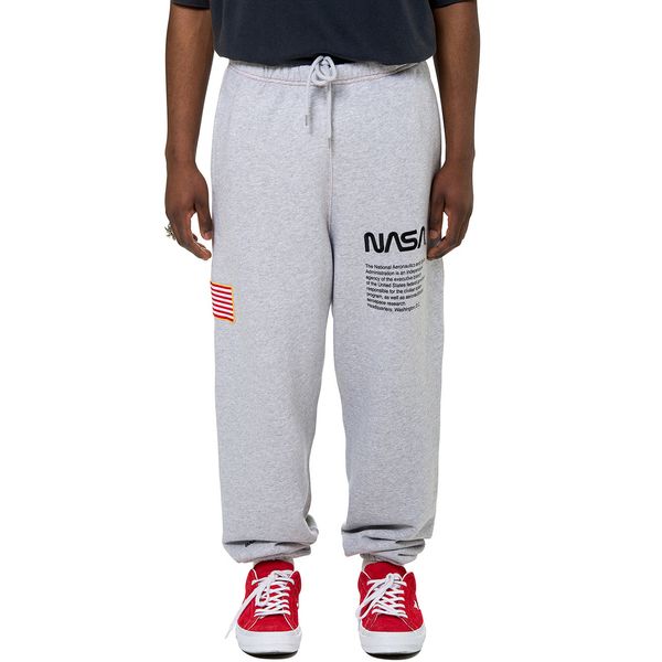 

nasa joint astronaut embroidered sportswear pants pants for men and women couples, Black