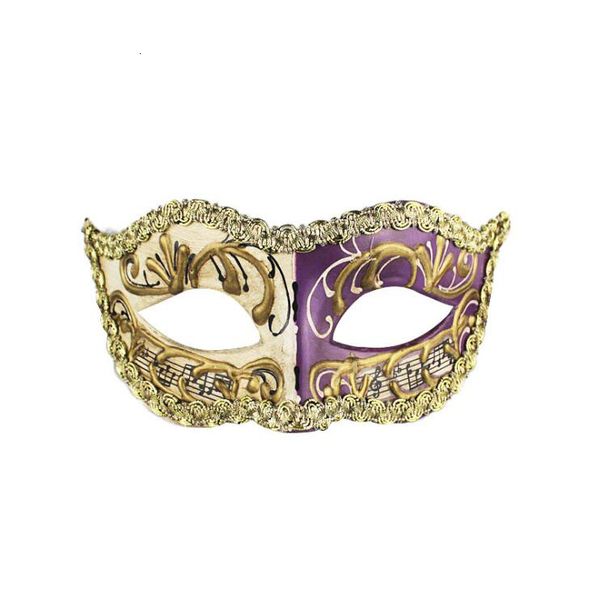

women men masquerade birthday notes halloween face carnival handmade graduation two colors party masks ntjlc