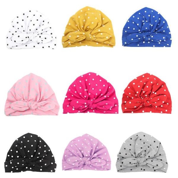 

1 шт. newborn baby beanie hat boy girl girl girl bowknot dot mincant comfy прекрасная пота cap cap детские детские шапки подарки аксессуары, Slivery;white