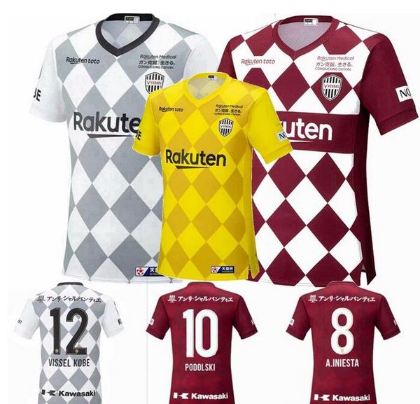 

2020 футбол для футбола vissel a.iniesta david villa 20 21 furuhashi wellington junya футбольная футболка, Black;yellow