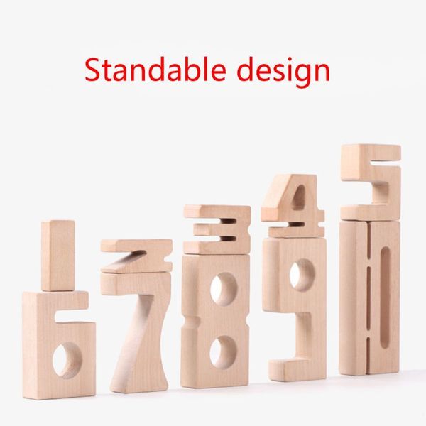 

wooden 1-10 number building blocks digital baby early educational learning montessori toys q1126