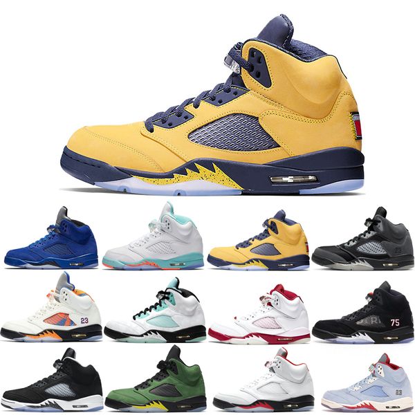 

basketball shoes 5s for men 3 space jam oreo metallic silver laney royal international flight ice blue fire wings what the white stealth cla, White;red