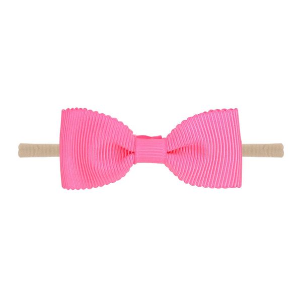 

20 colors solid grograin ribbon hair bows elastic baby headbands for girls children samll bowknot kids hair accessories 344 q sqcdkb