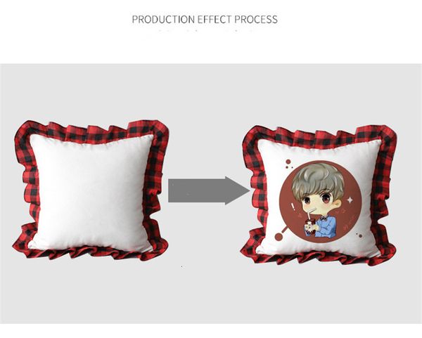 

toweldiy sublimation pillowcases 52cm*52cm heat blank pillowslip tartan plaid thermal transfer printing pillow case a07evx5