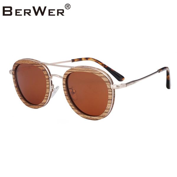 

sunglasses berwer zebra wood for men women retro sun glasses polarized lens uv400 wooden sunglass with case, White;black