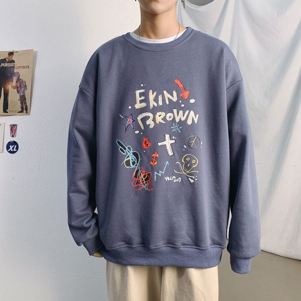 

2021 new graffiti printed men hoodies autumn new men's sweatshirts man streetwear casual pullovers k1nd, Black