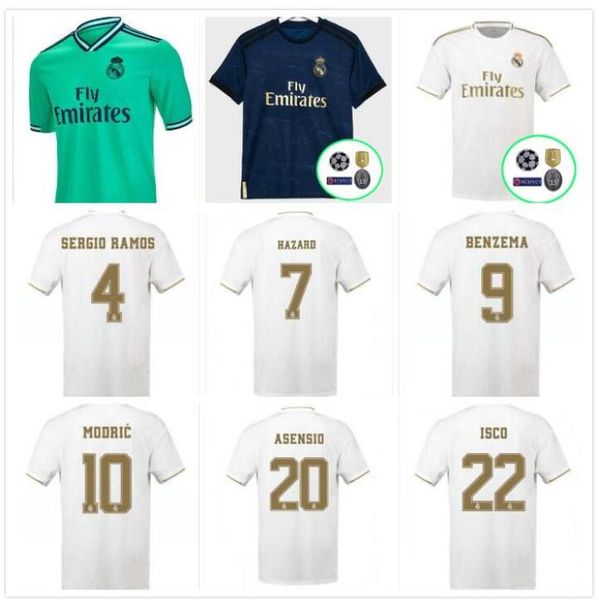 

s-2xl 2020 real madrid away green soccer jerseys hazard jovic militao camiseta de fútbol 20 21 asensio football shirt camisa de futebol, Black;yellow