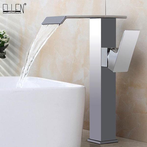 

ellen tall faucet cold watefall water mixer tap vessel basin sink faucets single handle chrome finished el1990t1