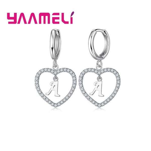 

lovely cute for girlfriend women perfect present letter a-s drop earrings good cubic zircon 925 sterling silver jewelry
