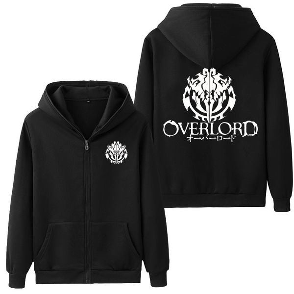 

2021 new anime overlord 3 ainz ooal gown sweatshirt cosplay coat men women hoodie casual jacket qipb, Black