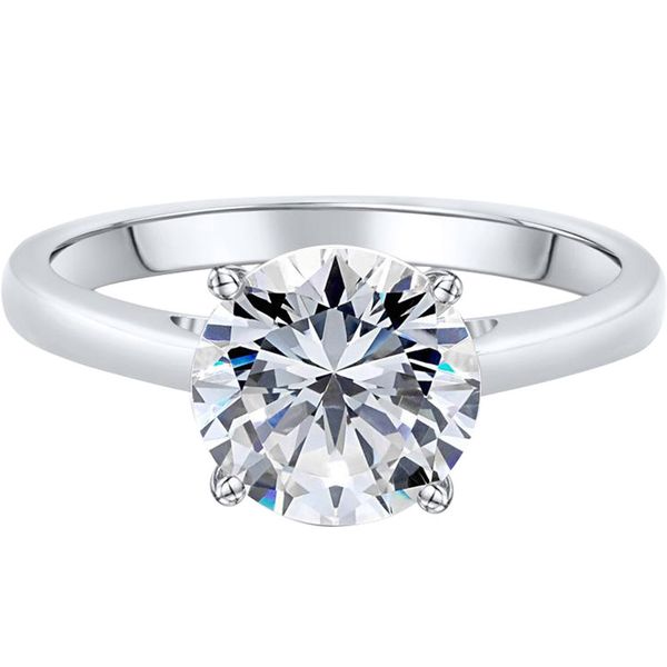 

fashion tonglin 925 sterling silver ring womens simple classic four-claw simulation diamond ring proposal engagement bracelet holiday gift f
