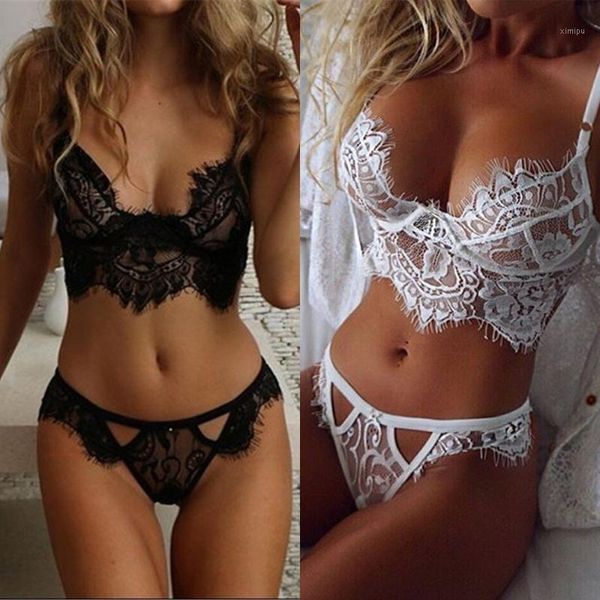 

women bra panties set lace hollow out bralette underwear high waist panty set female intimates lingerie bra brief1, Red;black