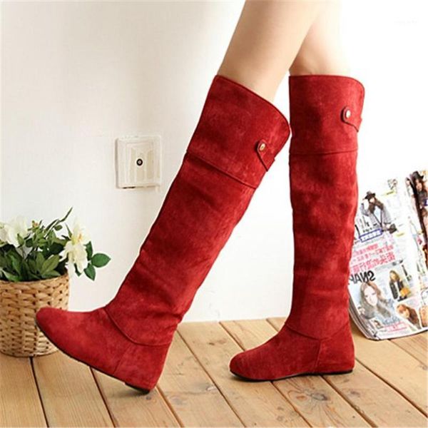 

brand new classic slip on knee high boot cosy heels for walking winter women shoes boots female1, Black