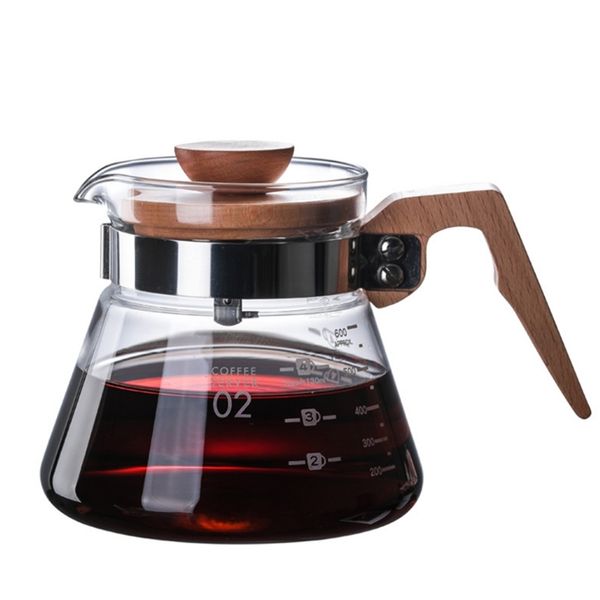 

new heatproof v60 pour over dripper glass server pot coffee kettle brewer barista percolator maker q1218