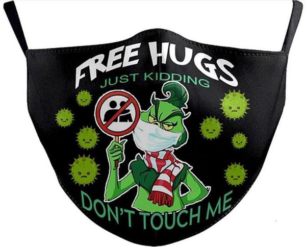 

stock grinch stole christmas 3d print cosplay us masks reusable washable dust proof cute fashion face mask by dhl