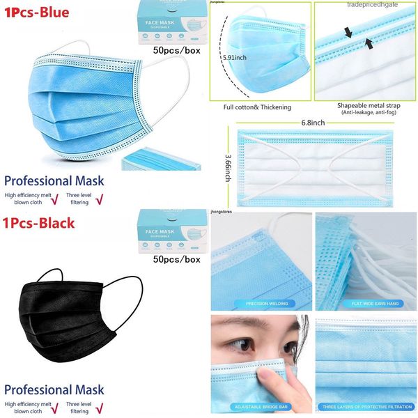 

95 disposable 3 non-woven meltblown standard rbhwl layer hanging ear and sand masks dsdk