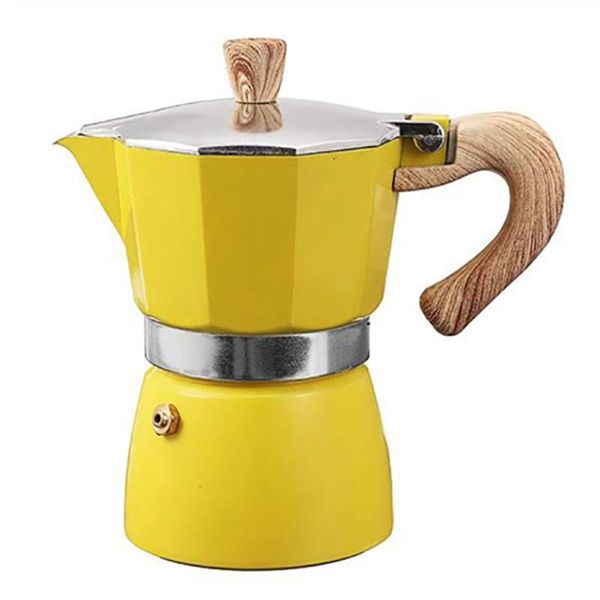 

aluminum italian moka espresso coffee machine filter stove pot 6 cups