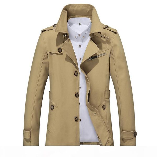 

legible mens trench coat fashion designer men coat autumn slim brand winter mens jacket cotton windbreaker men trench 4xl, Tan;black