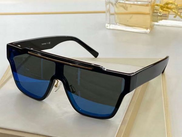 

6125 black/blue mirrored sunglasses flat glasses cool men fashion sunglasses occhiali da sole with box, White;black