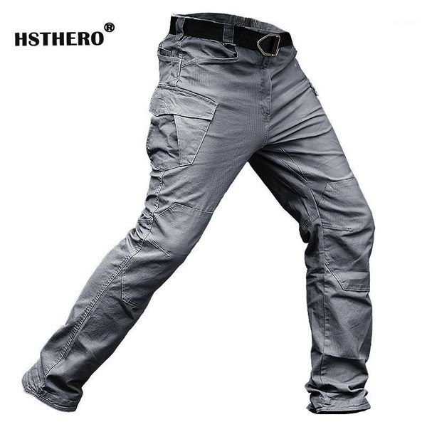 

cotton ix9 city tactical cargo quick drying pants men combat army trousers male casual mulit pockets long pants1, Black