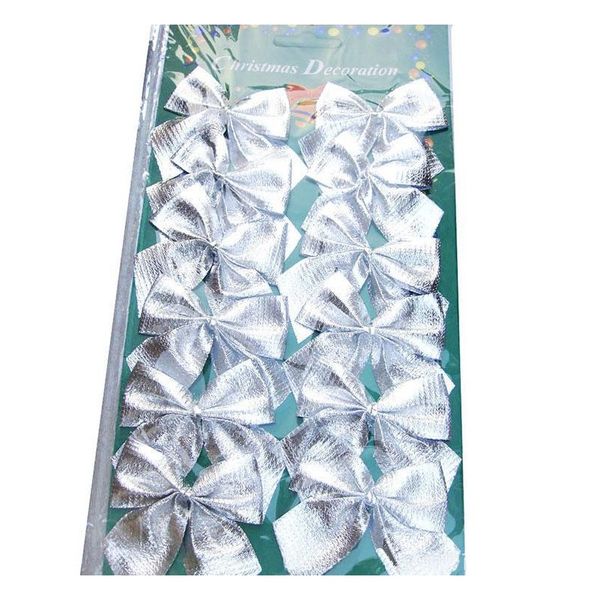 

bow tie for christmas tree decoration 12pcs/lot christmas pendant tree decoration baubles fashion new year supplie bbyutj lg2010