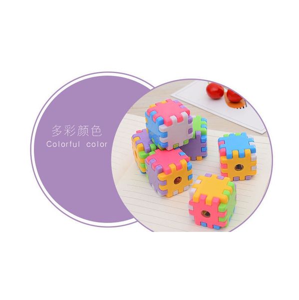 

1 kawaii творческие строительные блоки ассамблея точилки канцтовары школа канцелярские товары новизна kid подарков точилка sqcspl bdenet, Black;red