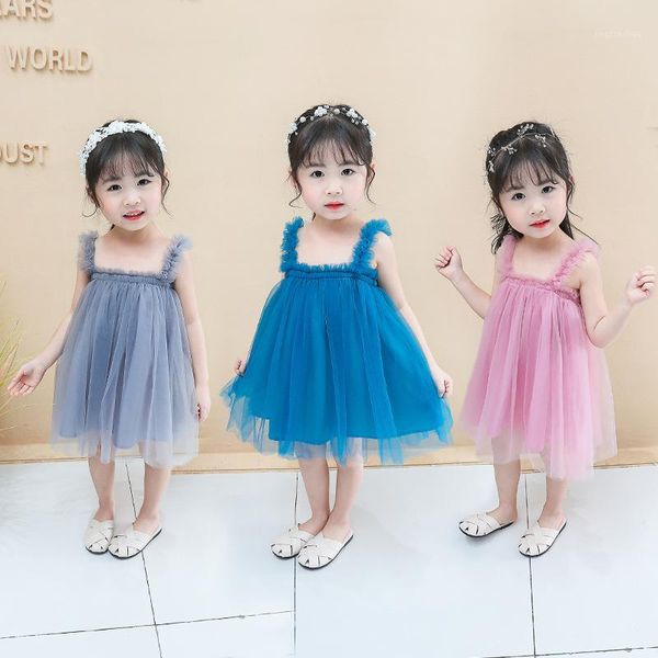 

2020 new fashion summer dressed baby girl clothes 2pcs set solidtutu+floral headhand princess dress cute lovely cotton 0-5ykids1, Red;yellow