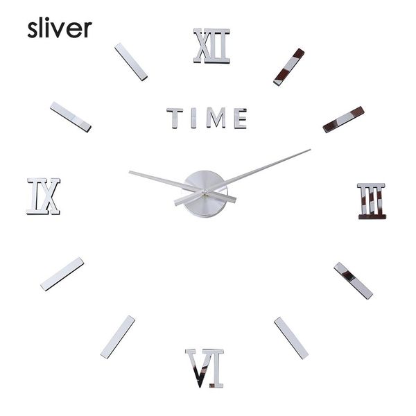

large wall clock watch mirror sticker diy 3d acrylic brief modern design luminous luminova times quartz fashion horlorge wmtpxm bdesybag
