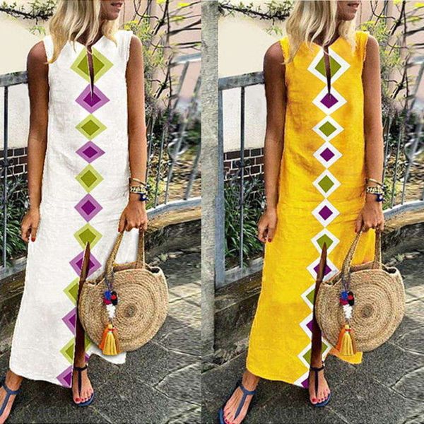 

summer 2019 medium length printed split new dress for women, Black;gray