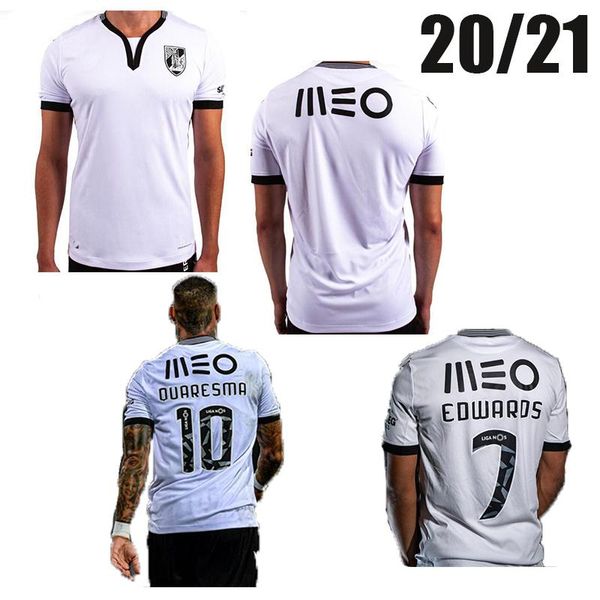 

10 quaresma 2020 2021 vitória guimarães sc soccer jerseys 20 21 vitoria guimaraes 10 quaresma home white football shirts men, Black