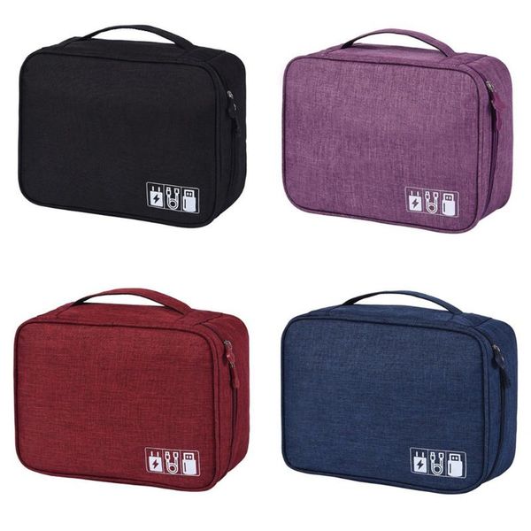 

storage bags fangnymph data cable bag power charger u disk organizer multi-function travel cosmetic case pouch handbag