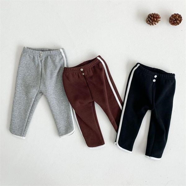 

2020 winter thicken children's harem pants for baby boys trousers kids casual pants solid colors baby girls warm leggings lj201012, Blue