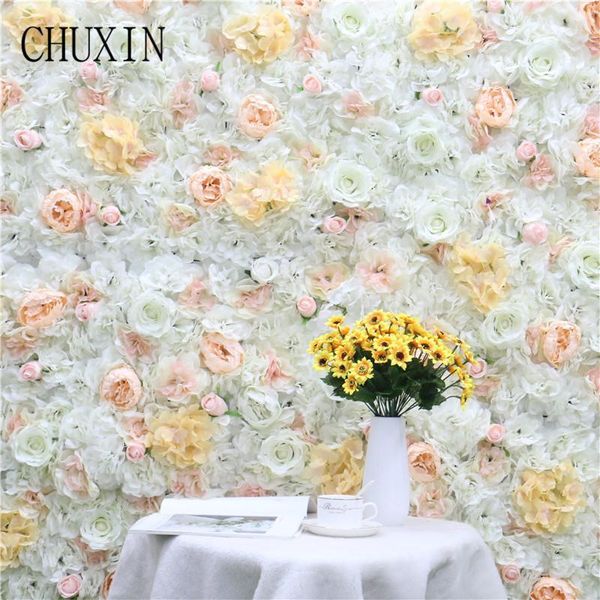 

12pcs rose peony flower wall wreath wedding diy background artificial flower decor home festival event scene layout1
